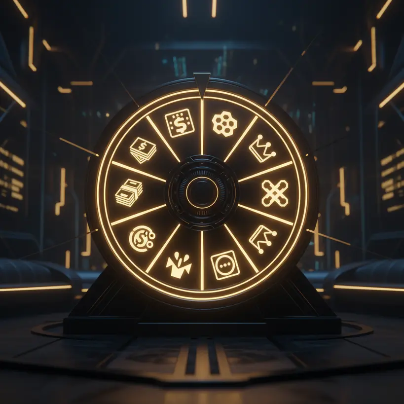 Kalitebet'in yüksek yatırımcılar için sunduğu özel ve lüks VIP Çarkı'nın üç boyutlu görselleştirmesi.