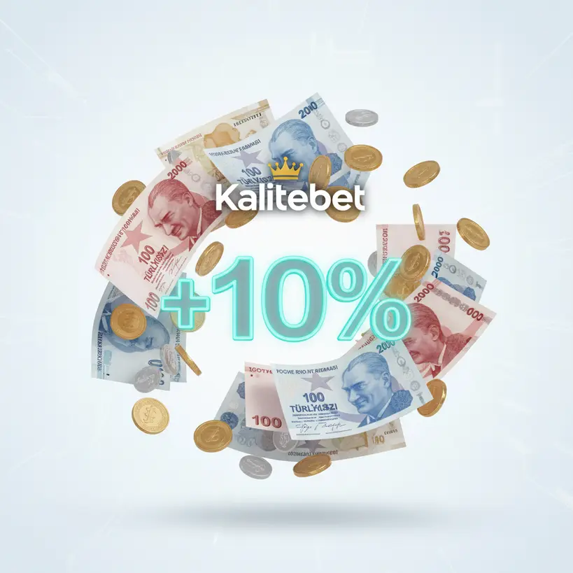 Kalitebet'te her yatırımınıza %10 nakit bonus fırsatından yararlanın. Kalitebet'in her yatırıma özel %10 Nakit Yatırım Bonusu.