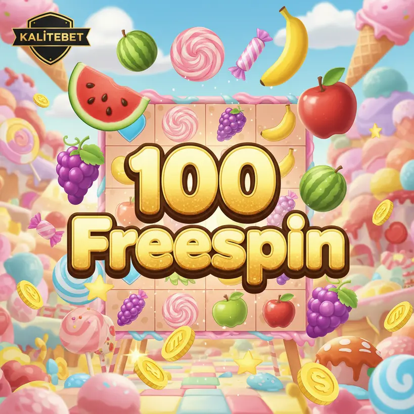 Kalitebet'te 1000 TL ve üzeri ilk yatırımınıza özel 100 Freespin kazanın. Kalitebet'in Sweet Bonanza oyununda geçerli 100 Freespin ilk yatırım bonusu teklifi.